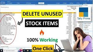 How to delete multiple unused Ledgers | Stock item in Tally Prime | Delete stock item in Tally Prime