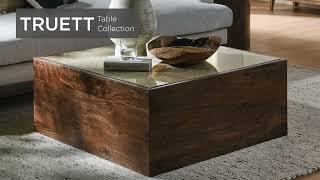 Truett Wood Rattan Table Collection