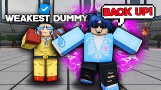 PROTECTING the WEAKEST DUMMY in Roblox Heroes Battlegrounds