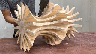 Reuse Scrap Wood To Design A Beautiful And Stylish Coffee Table // Skillful Woodworking