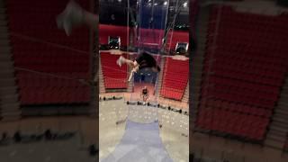 Triple somersaults, Hard fall #gym #circus #extreme #acrobatics #trampoline #aerial #acro