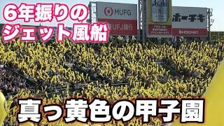 【大迫力！！6年振りに甲子園名物ジェット風船が帰ってきた！！】OP戦 阪神対巨人