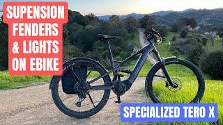 Specialized Tero X - Full suspension electric mountain bike with fenders and lights