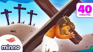 The Story of Jesus' Death for Kids (PLUS 7 More Cartoon Bible Stories for Kids)