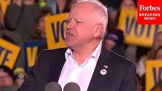 'Mind Your Own Damn Business And We'll Get Along Better!': Tim Walz Speaks At MI Rally With Harris