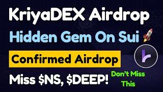 Kriya Finance Airdrop | Make $1500 Profit | Hidden Gem On Sui Ecosystem