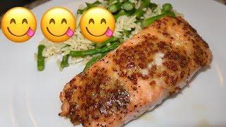 MAPLE MUSTARD GLAZED SALMON|COOKING W/LON