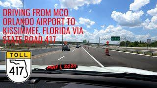 Driving From MCO Orlando Airport To Kissimmee, Florida Via State Road 417