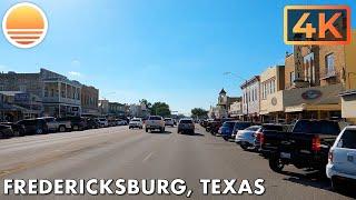  [4K60] Fredericksburg, Texas!  Drive with me through a Texas town in the Texas Hill Country!