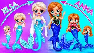 Elsa and Anna Mermaids Growing Up! 32 Frozen DIYs