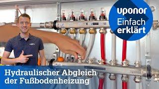 Uponor - Einfach erklärt: Wie funktioniert ein hydraulischer Abgleich bei Fußbodenheizungen?