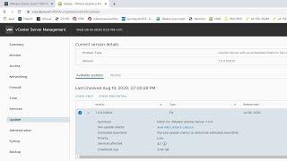 Successful and simple VAMI Update from VMware vSphere 7 0.0b to 7.0.0c