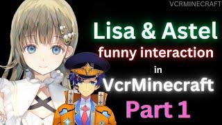 Hanabusa Lisa and Astel funny interaction in VcrMinecraft part-1 【VSPO】 【VCR-MINECRAFT】