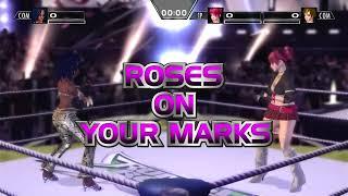 Rumble Rose XX: Claire Redfield & Rebecca chamber vs Joy double X match gameplay video