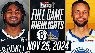 WARRIORS vs NETS FULL GAME HIGHLIGHTS | November 25, 2024 | NBA Full Game Highlights Today 2K25