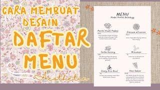 DESAIN DAFTAR MENU MAKANAN KOREA , GINI CARA BIKIN DESAINNYA ‼️ LENGKAP️