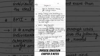 Class 12 Physical Education Chapter 3 Notes Pdf #shorts