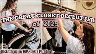 DITCH YOUR CLUTTER!!  Ultimate Closet Declutter With Me 2025