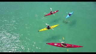 Drone footage of Perth Kayak group paddling from South Beach