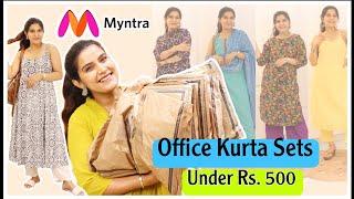 **UNDER 500** Myntra Kurta Sets For Office | Upto 70% Off On Kurta sets | Super Style Tips