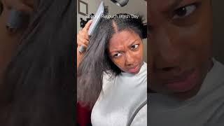 Relaxer Retouch Wash Day #hair #youtubeshorts #shorts