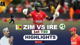 Zimbabwe vs Ireland T20 full highlights @ICC @tytievlogs