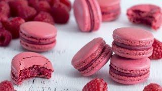 Raspberry Macarons - Italian Meringue Method