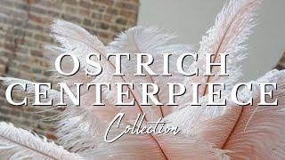 ZUCKER® Ostrich Feather Centerpiece Sets & Eiffel Tower Vase | For Wedding Decor & Special Events