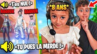 Ma petite soeur de 8 ans a fait RAGER des JOUEURS en COMBLER sur FORTNITE !