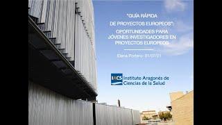 Guía rápida de proyectos europeos: Oportunidades para jóvenes investigadores en proyectos europeos