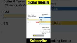 How to Create GST Ledger | Creating GST Ledger in Tally Prime @digitaltutorial425 #tallyprime #tally