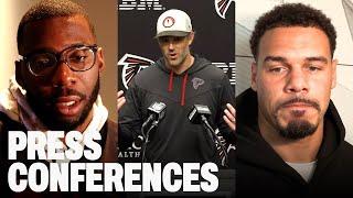 Zac Robinson, Kyle Pitts and more talk QB change and preparations for NY Giants | Press Conferences