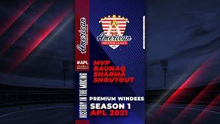 APL | Inaugural Season MVP  | Raunaq Sharma's Experience with the APL #shorts