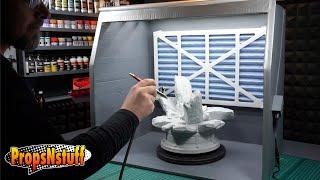 Making A Homemade Cardboard Spray Booth - DIY Tutorial With Free Blueprints N’stuff