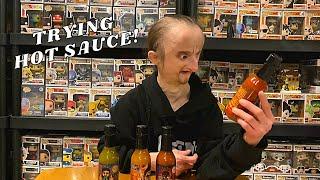 Trying Super Hummans Hot Sauce!