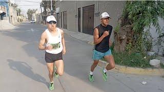 3ra Carrera salitreria Texcoco 5km se tiraron de todo y ni uno de los dos se quedaba