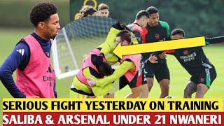 Tensions Flare at Arsenal Training Ground: Saliba and Nwaneri Clash Ahead of Champions League Match