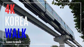 【4K】 Korea Travel - City Views from Daegu Metro Line 3 in Autumn