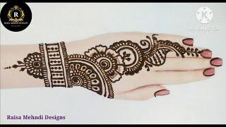 Latest simple stylish beautiful mehndi designs for back hand