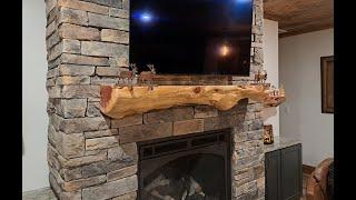 RUSH TIME!! The Rock Guys are Here, and No Mantle.  We Cut, Polish, & Install a Log Mantle in 8Hr's!