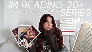 *attempting* to finish the 22 series I am in the middle of (spoiler free reading vlog)|bookmas day 1