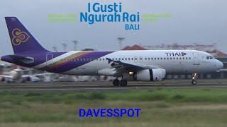 BALI PLANE SPOTTING takeoffs & landings including Thai A320, Vietnam Airlines A321 & more