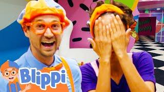 Blippi and Meekah Play Hide and Seek in the World of Illusions! | Blippi and Meekah Full Episodes