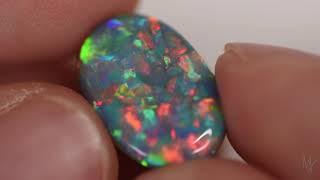 BLACK OPAL | Black Opal From Australia, Red Color | 澳洲黑歐泊，紅火歐泊 | 黒いオパール