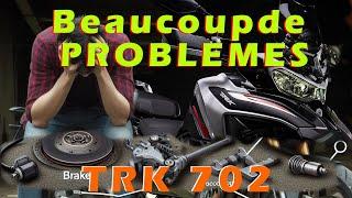 Problème sur la TRK 702 débridée, disque, maitre-cylindre, resserrage d'écrou, puissance moteur.