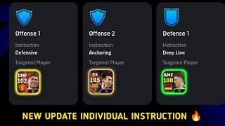 How To Use " Individual Instructions "  | Part 2 | New Update | eFootball 24