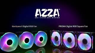 AZZA HURRICANE II Digital RGB Fan & PRISMA Digital RGB Square Fan