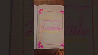 Border design || Front page design|| unit name decoration ||Humera, s unique world