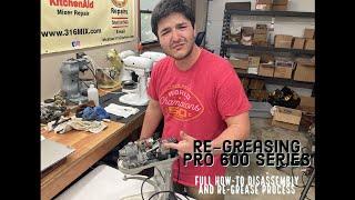 How to fix a KitchenAid Professional 5 Plus & Pro 600 Re-Grease and Gear Replacement Guide: Pt 1/2