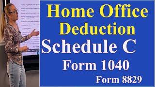 Home Office Deduction, Schedule C, Form 1040, Form 8829.  How to write off your home office.